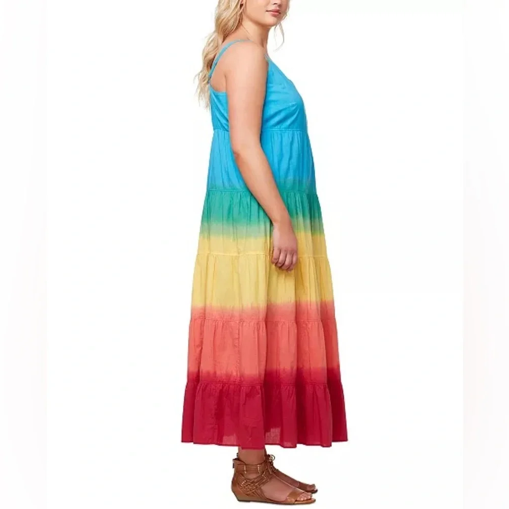 Jessica Simpson Rainbow Herbs 100% Cotton Lined Sundress NWT Size XL - Picture 3 of 13
